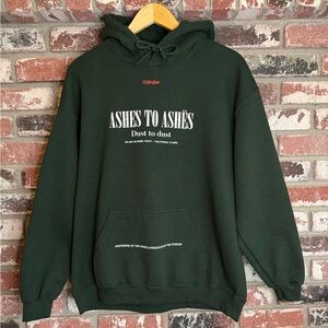 Men’s Civil Regime Ashes to Ashës Dust to Dust Forest Green Pocket Hoodie